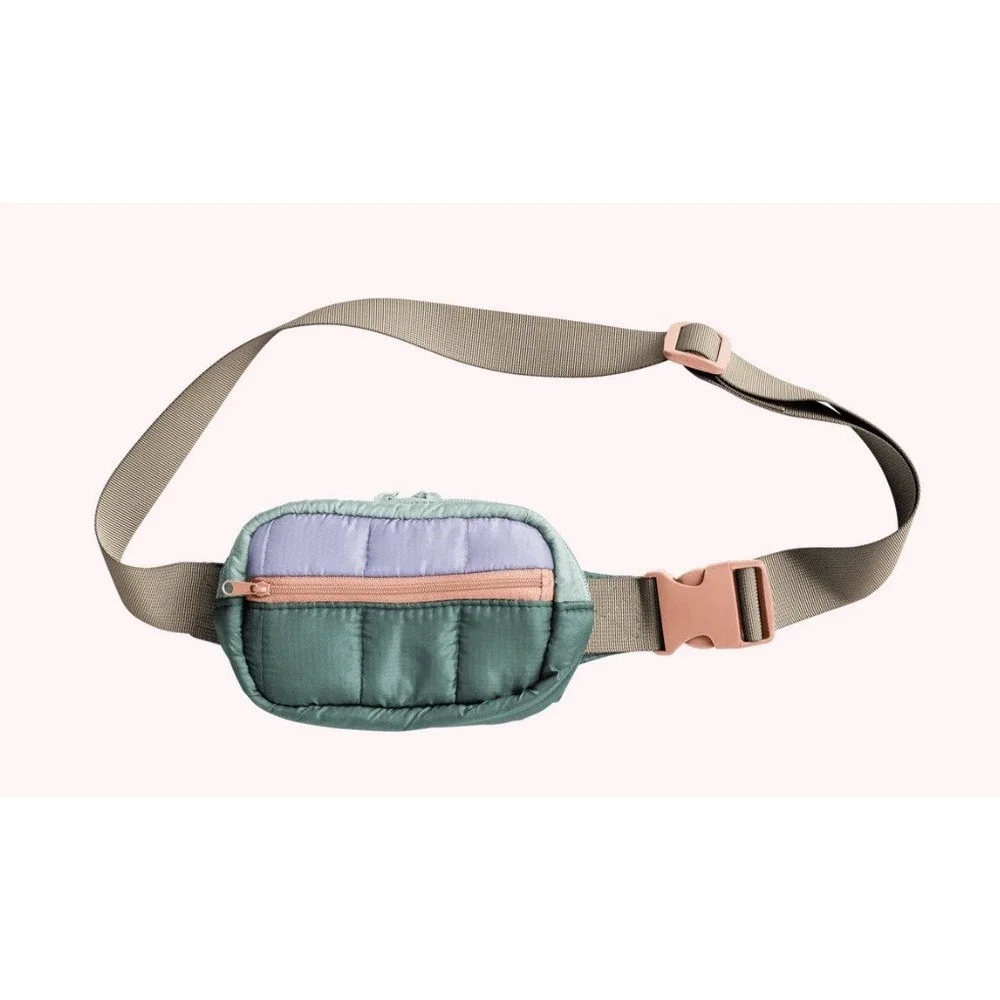 New With Tags‎ Talking Out Of Turn Toot Hip Bag Small Puffy Sage Color BLock